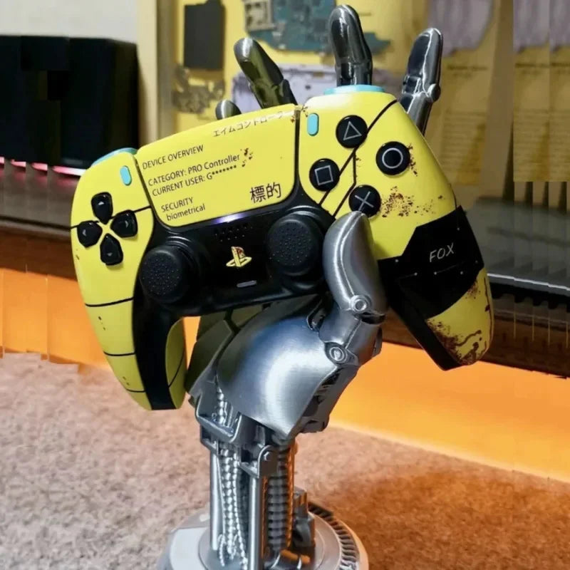 3D Cyberpunk Robot Arm Controller Stand