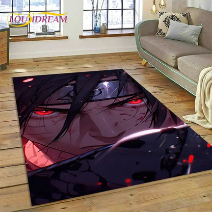 Cartoon 3D I-Itachi Japan Anime  Area Rug,Carpet Rug for Living Room Bedroom Sofa Doormat Decoration, Kids Non-slip Floor Mat