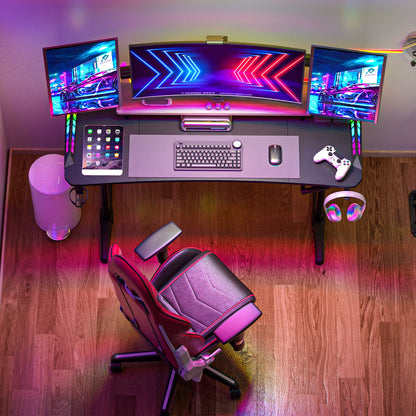 Height-Adjustable RGB Gaming Desk