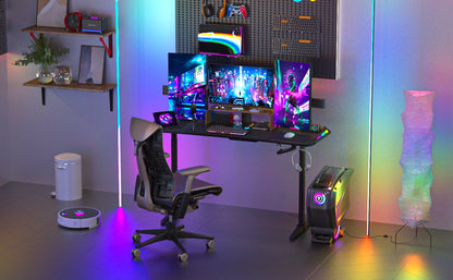 Height-Adjustable RGB Gaming Desk