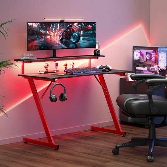 Z-Shaped RGB Gaming Desk