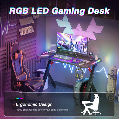 Dynamic RGB LED Gaming Desk