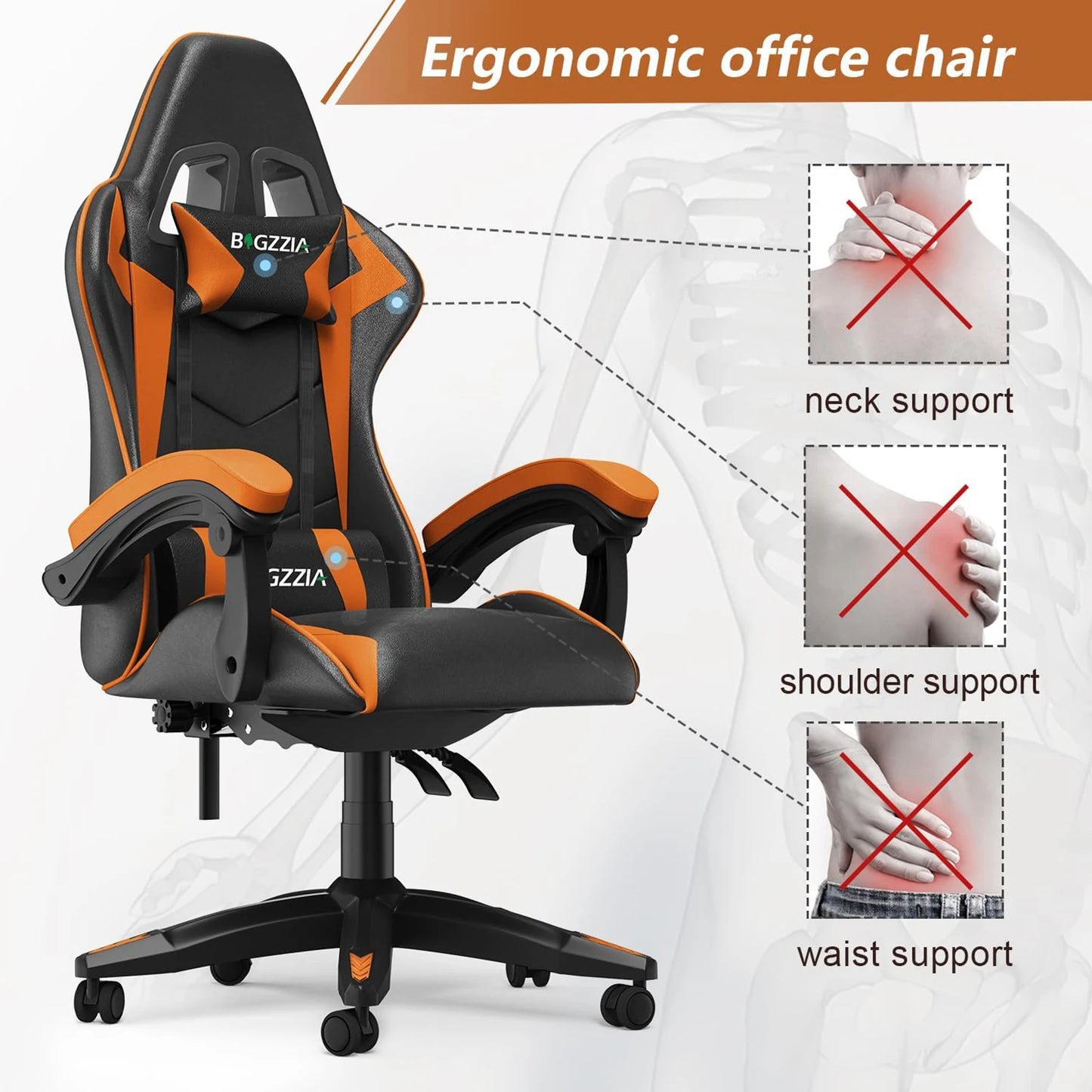 Leather Ergonomic Gaming Chair