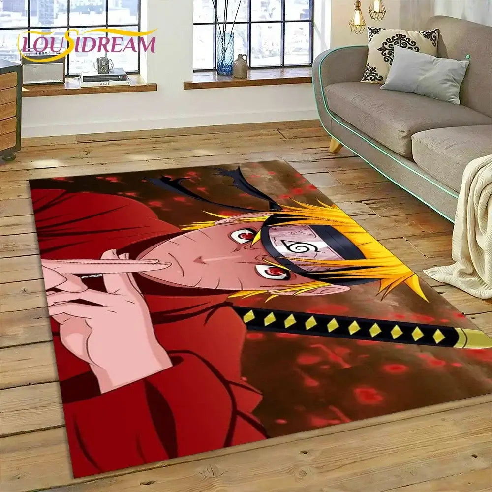 Cartoon 3D I-Itachi Japan Anime  Area Rug,Carpet Rug for Living Room Bedroom Sofa Doormat Decoration, Kids Non-slip Floor Mat