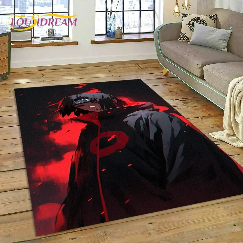 Cartoon 3D I-Itachi Japan Anime  Area Rug,Carpet Rug for Living Room Bedroom Sofa Doormat Decoration, Kids Non-slip Floor Mat