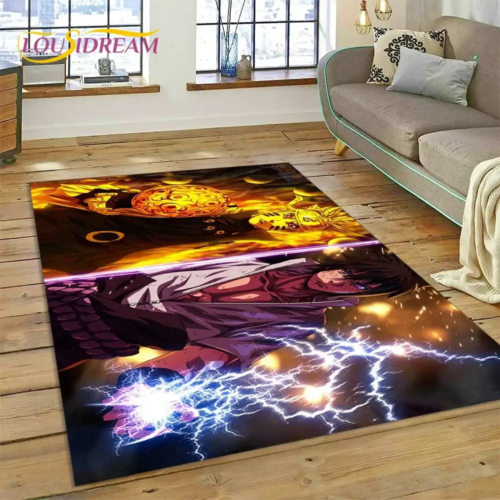 Cartoon 3D I-Itachi Japan Anime  Area Rug,Carpet Rug for Living Room Bedroom Sofa Doormat Decoration, Kids Non-slip Floor Mat