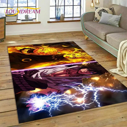 Cartoon 3D I-Itachi Japan Anime  Area Rug,Carpet Rug for Living Room Bedroom Sofa Doormat Decoration, Kids Non-slip Floor Mat