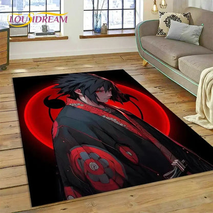 Cartoon 3D I-Itachi Japan Anime  Area Rug,Carpet Rug for Living Room Bedroom Sofa Doormat Decoration, Kids Non-slip Floor Mat
